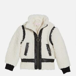 Design History Faux Leather/Fur Girls Jacket